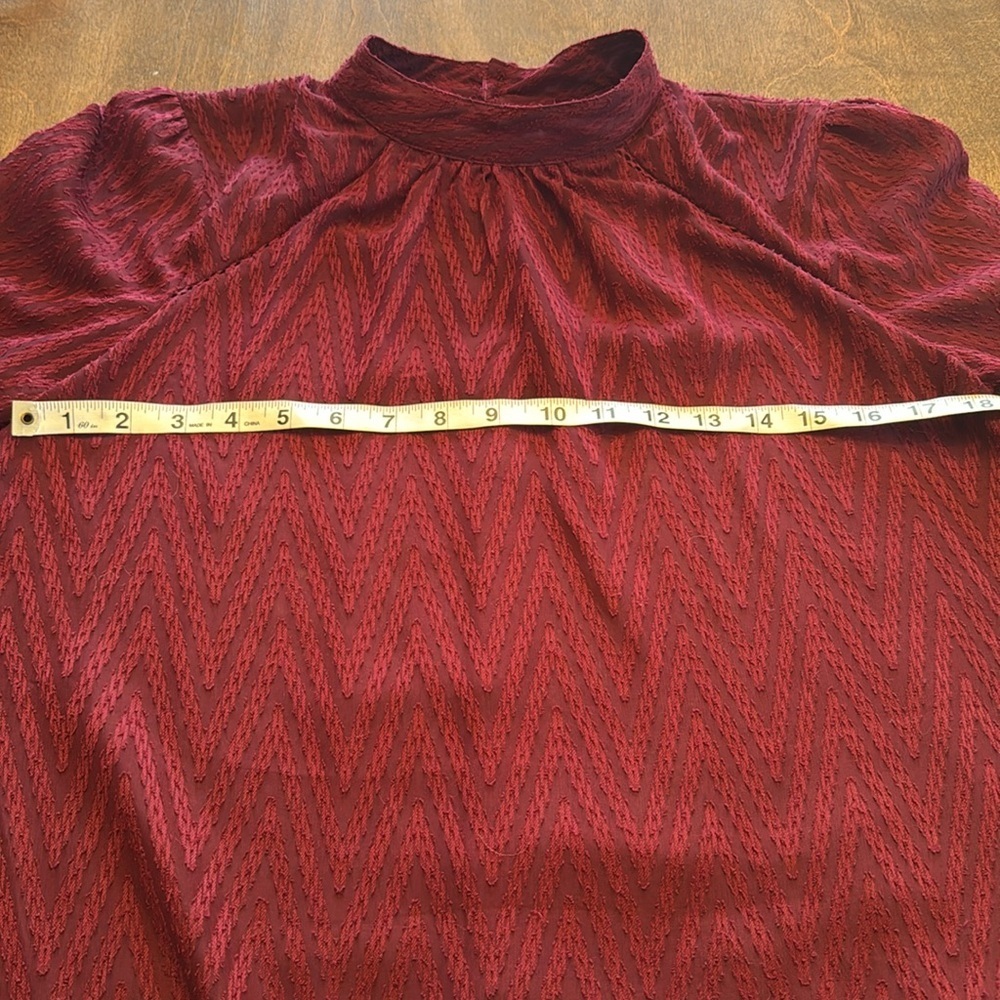 Free People Wine Transparent Top - Picture 3 of 7